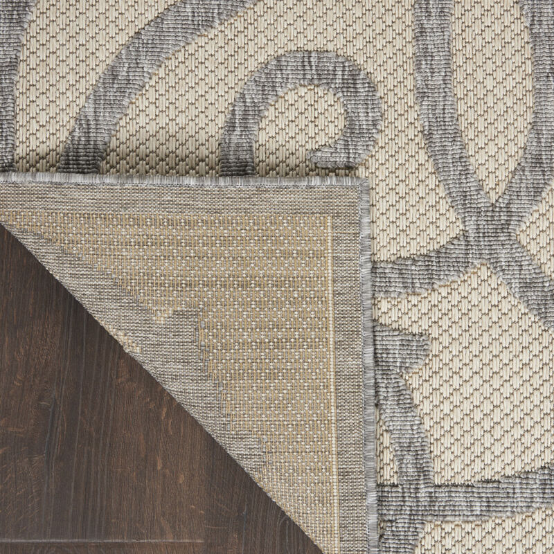 HomeRoots 7' X 10' Cream And Gray Trellis Indoor Outdoor Area Rug image number 4