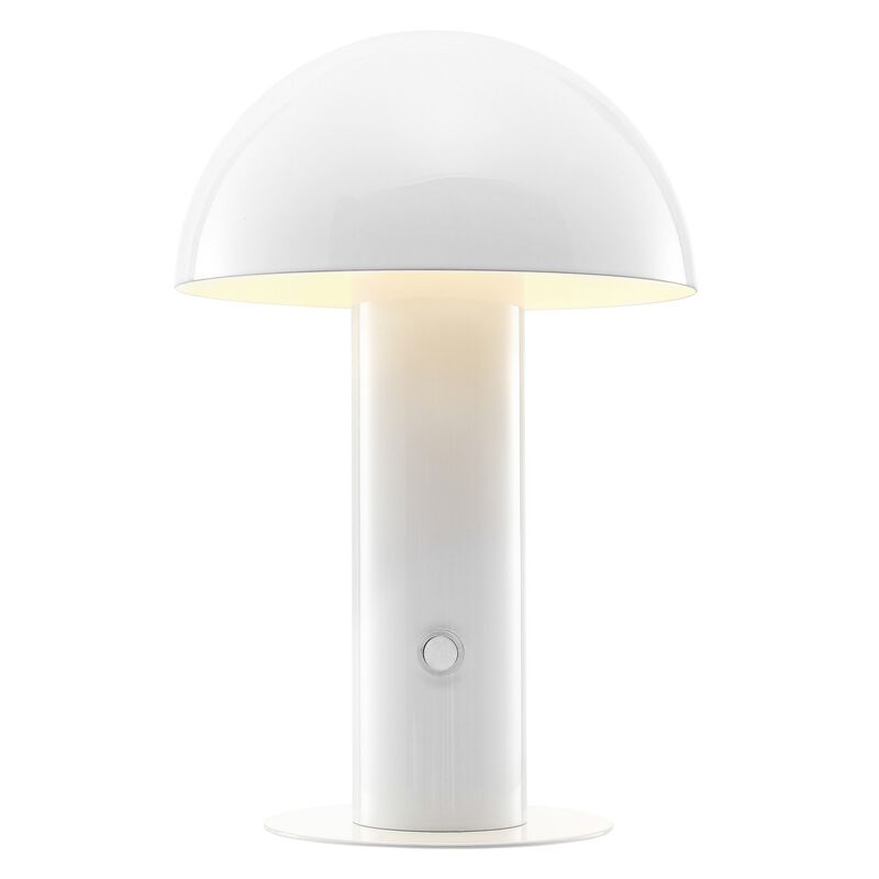 Boletus Contemporary Bohemian Rechargeablecordless Iron Integrated LED Mushroom Table Lamp