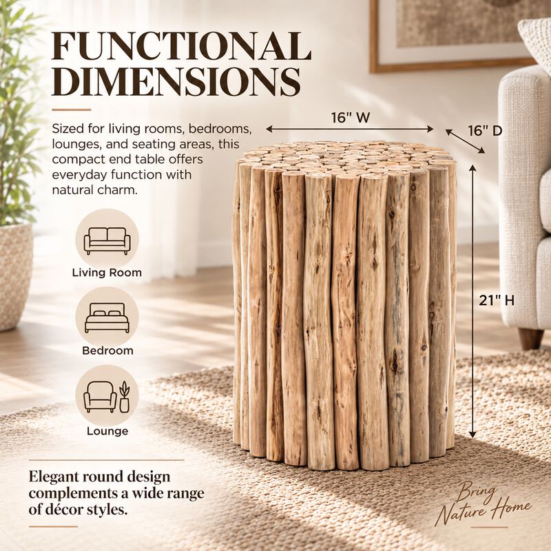 Raveliqua Wood-Stick End Table image number 5