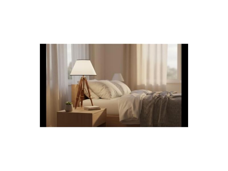Designer Tripod Table Lamp Bedside Lamp Shade Not Included image number 3