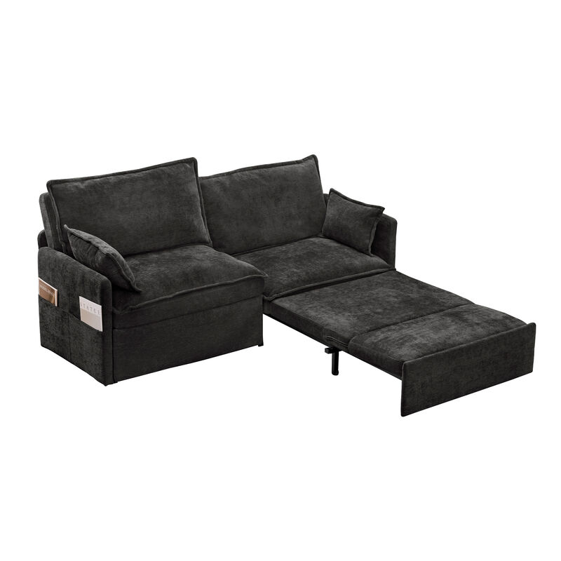 Whisen 73.6" Pull Out Sofa Bed, Convertible Sleeper Sofa Couch with Side Storage and USB/C-TYPE Charging image number 5
