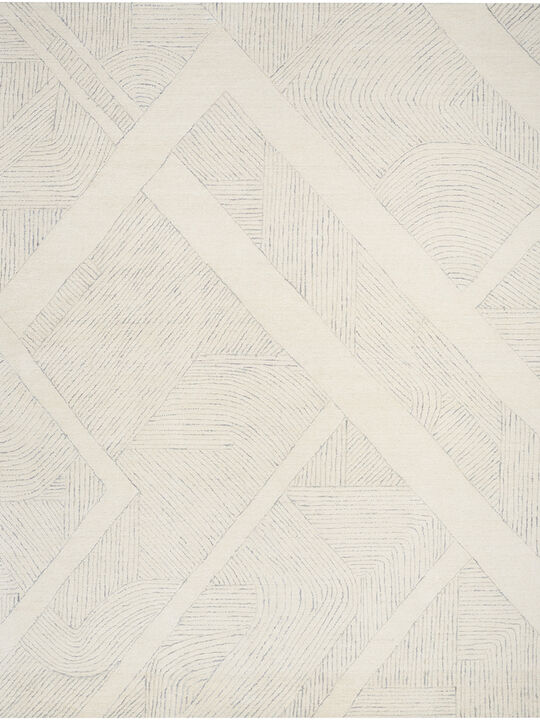 Pure Patterns PRN01 Ivory/Gray 8'6" x 11'6" Rug