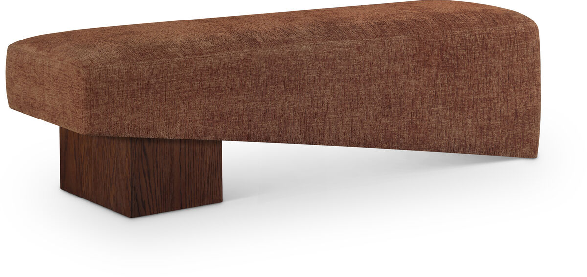 Meridian Furniture Alora Cognac Fabric Bench