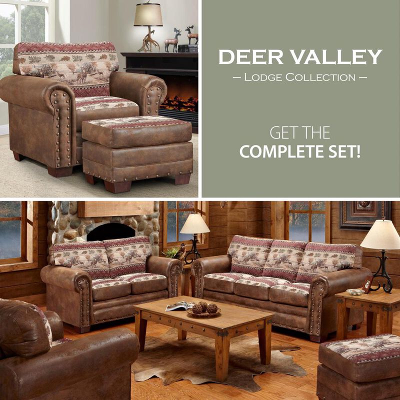 American Furniture Classics Deer Valley Armchairs with Matching Ottoman