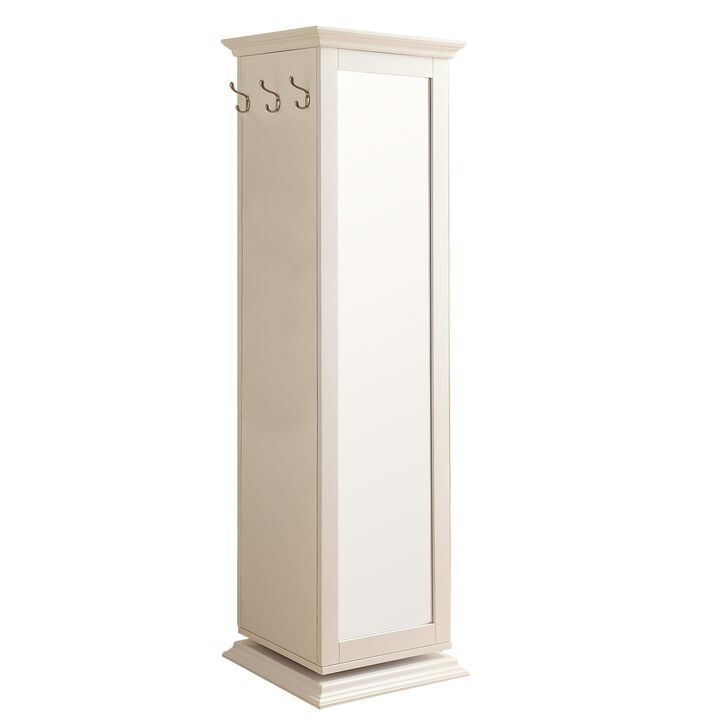 Casual Style Metal Accent Cabinet,White-Benzara