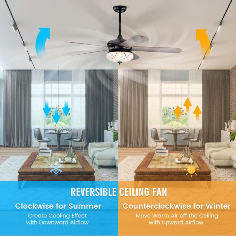 Hivvago 52 Inches Ceiling Fan with Remote Control