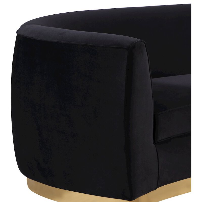 Meridian Furniture Julian Black Velvet Chair
