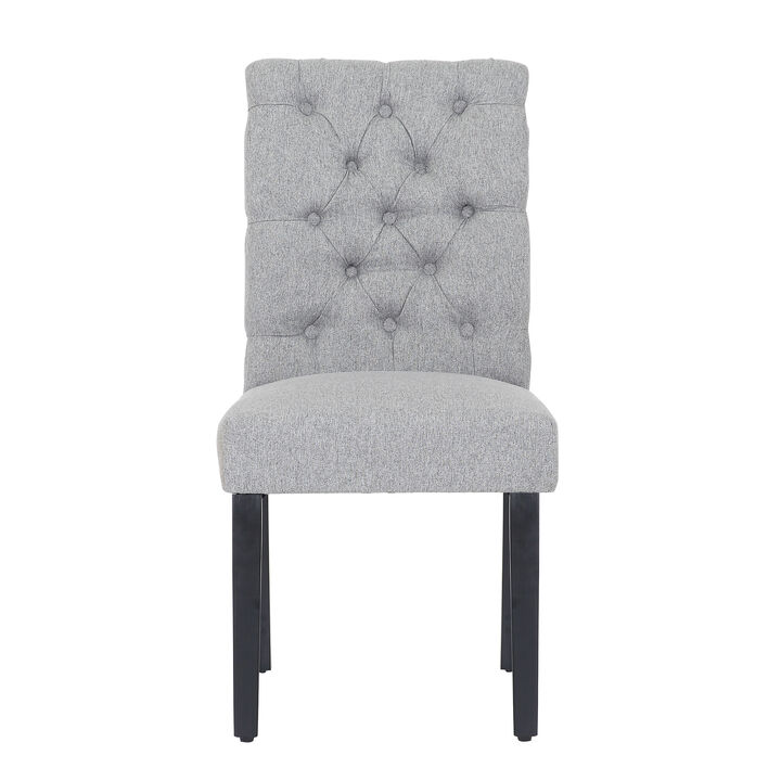 WestinTrends Upholstered Button Tufted Dining Chair (Set of 2)