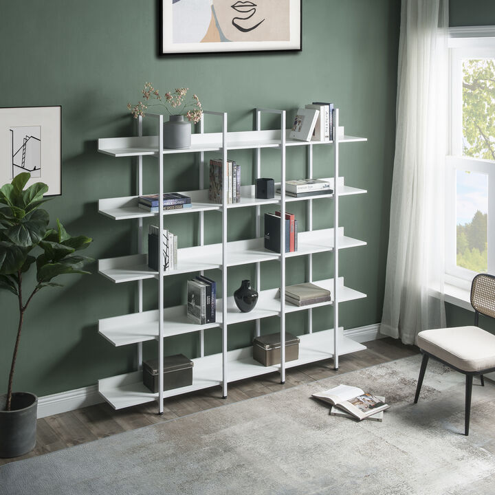 Merax Industrial  5 Tier Bookcase Open Bookshelf