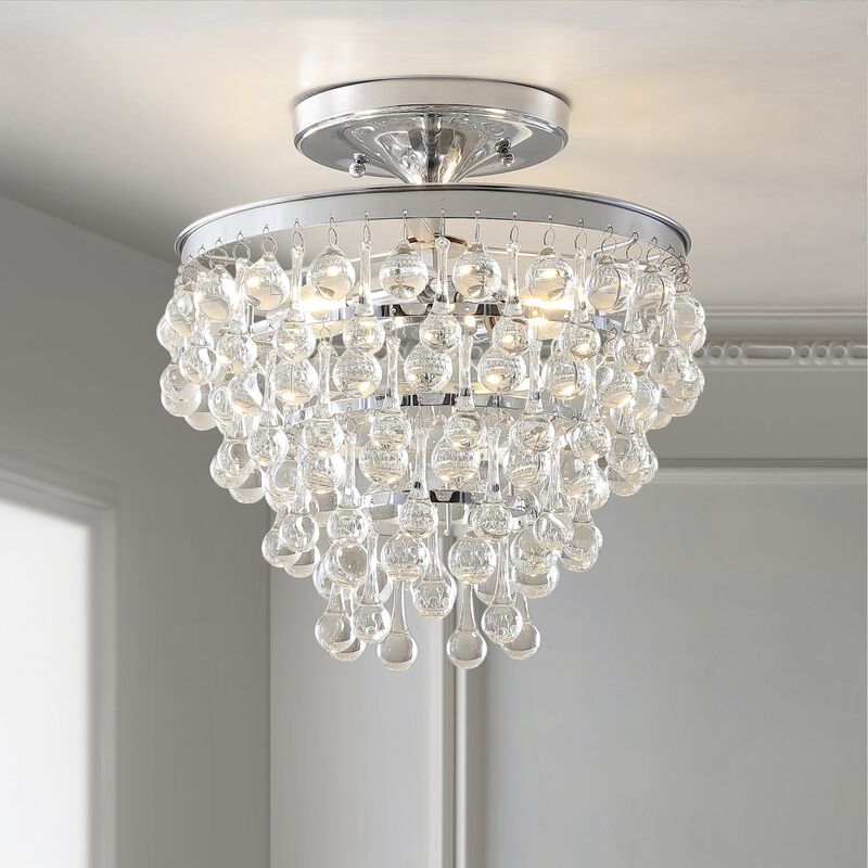 Toronto Metal/Crystal LED Flush Mount
