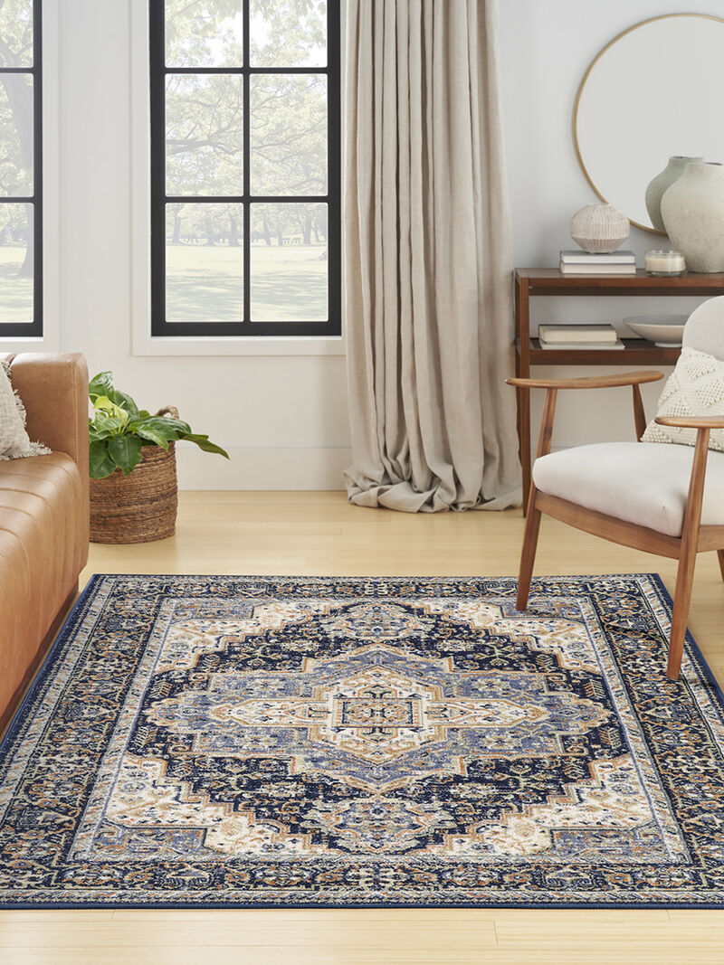 Nourison Essentials Persian NRE07 Navy 4' x 6' Rug