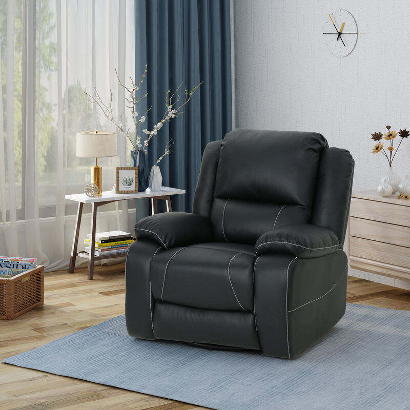 Merax Faux Leather Manual Swivel Standard Recliner