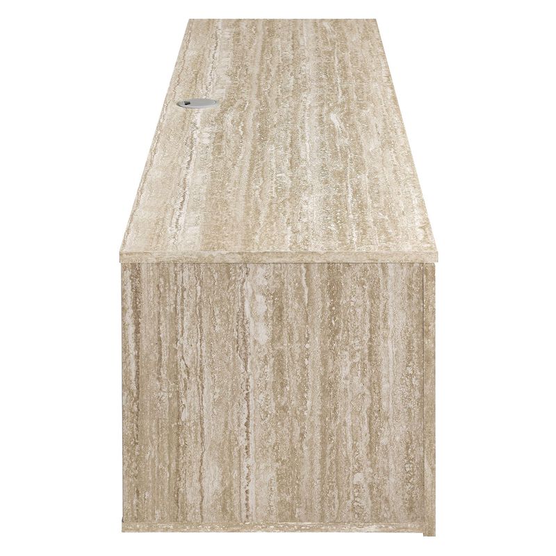 Modway Terra Wall Mounted Floating TV Stand in Travertine image number 5