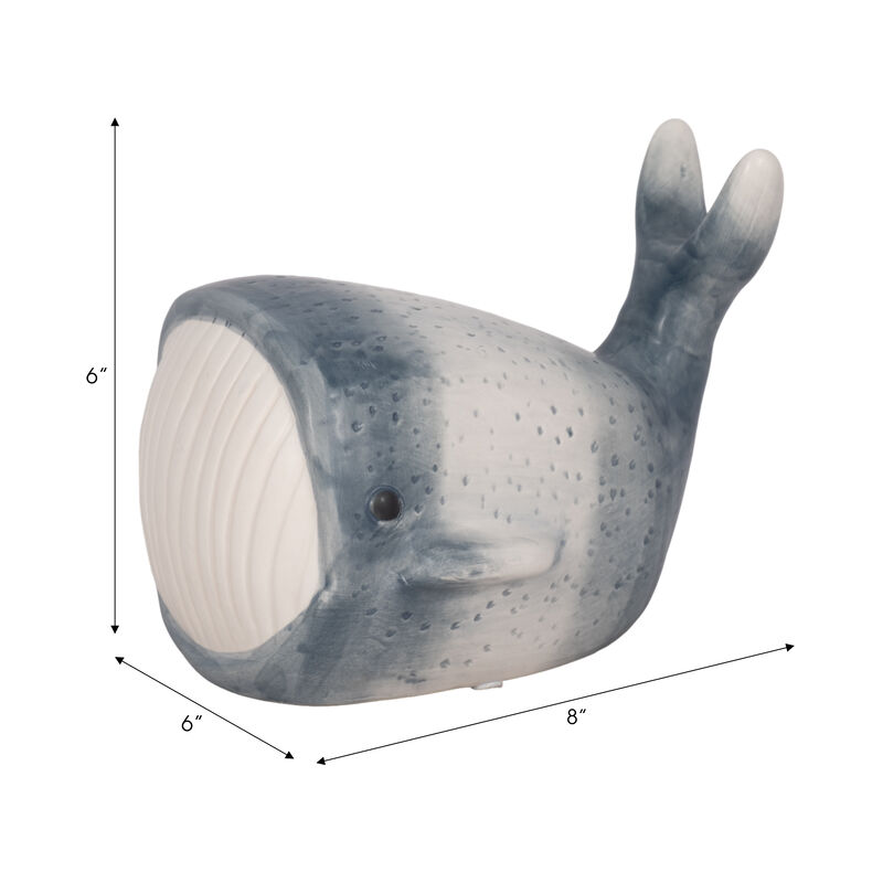 Stoneware Whale Figurine