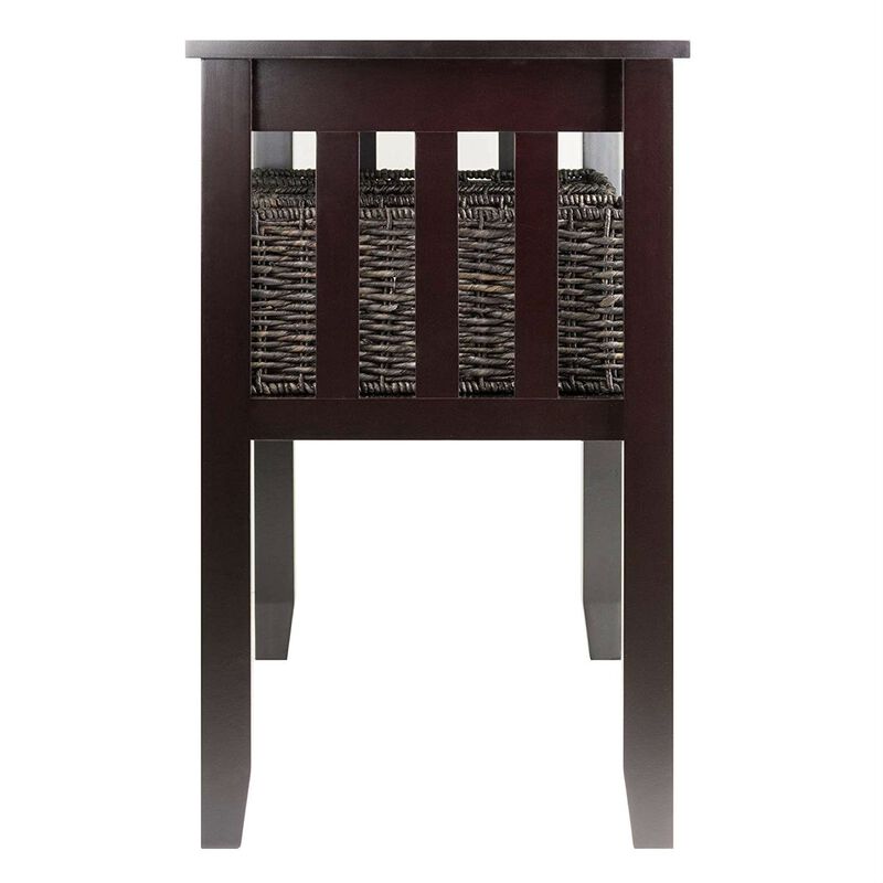 2-Tier Console Table for Entryway Hall with 3 Storage Baskets – Elegant Storage Solution