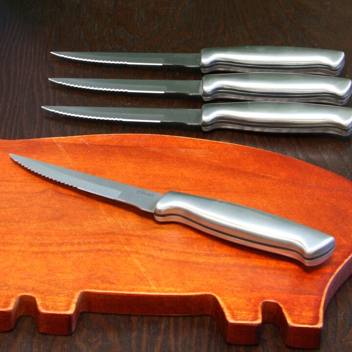 Oster Baldwyn 4.5 Inch Stainless Steel Steak Knife, Set of 4