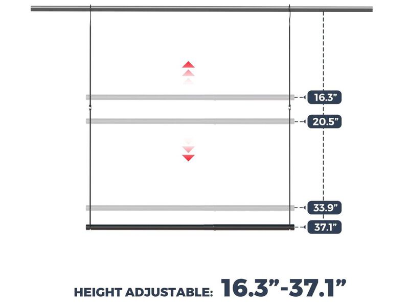 2-Pack Closet Hanging Rod | Adjustable Length & Height Space-Saving Closet Rod image number 1