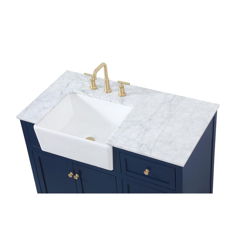 Elegant Kitchen and Bath 42 inch Single bathroom vanity in blue