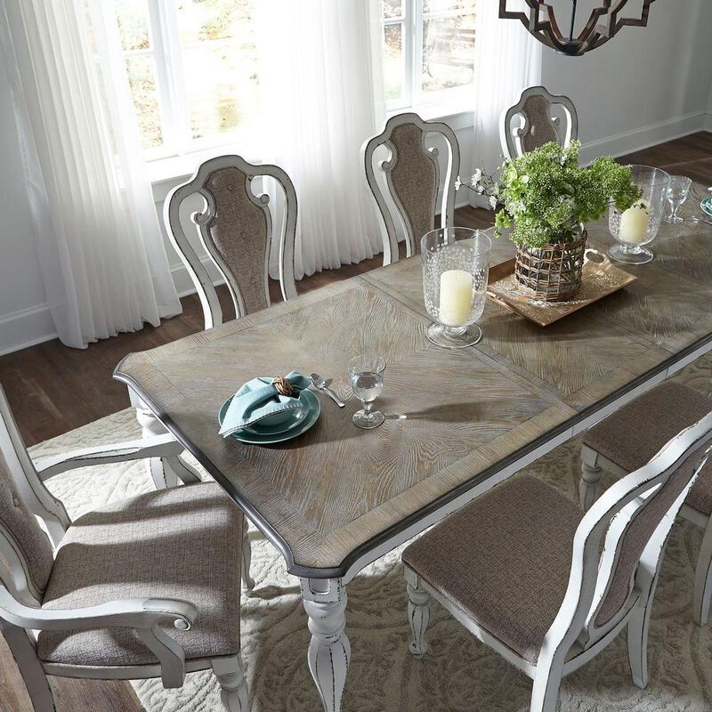 Liberty Furniture Magnolia Manor Rectangular Leg Table in Antique White image number 4