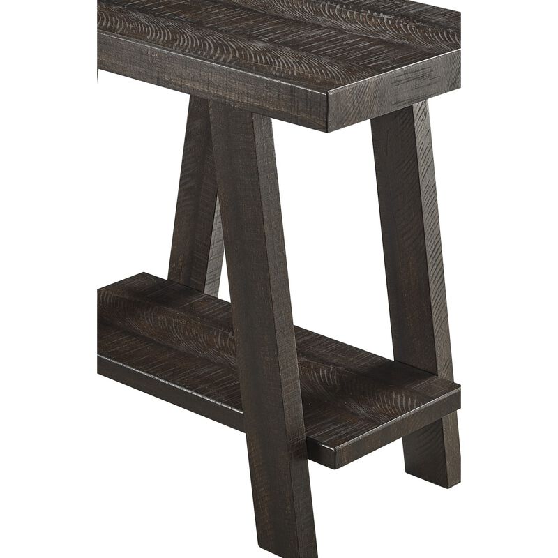 Streamdale Wood Shelf Side Table in Weathered Espresso image number 2
