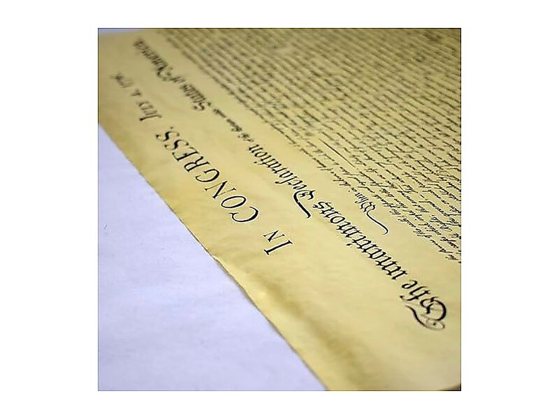 Declaration Independence Authentic Replica Printed Antiqued Genuine Parchment image number 3