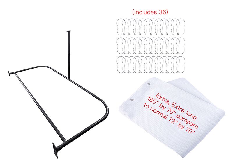 Shower Suites By D-Shaped Shower Curtain Rod image number 9