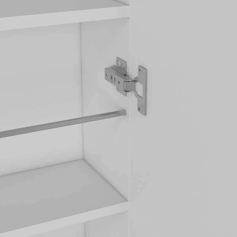 DEPOT E-SHOP Baltimore Wall Mounted Shoe Rack, Mirror, Single Door, Ten Shoes Capacity image number 3