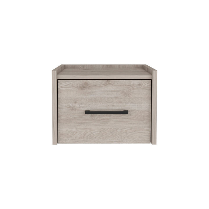 Floating Nightstand Calion, Bedroom, Light Gray