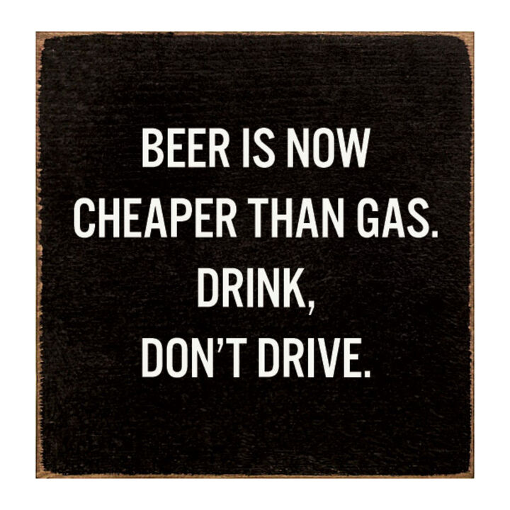 Funny Beer Quote Wooden Sign for Home Bar Man Cave Wall Decor