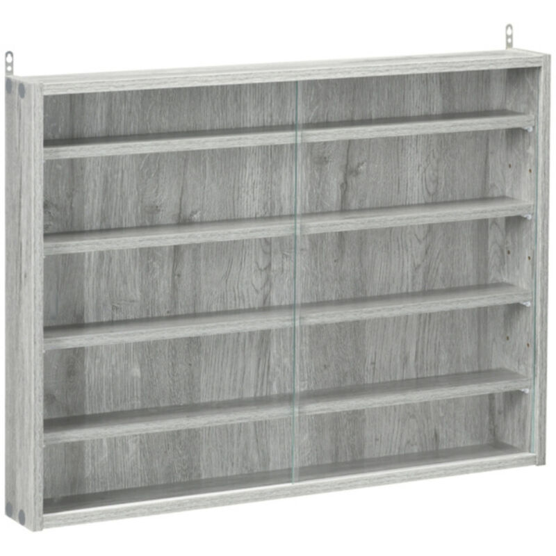 Modern Display Cabinet with Glass Shelves for Living Room or Office image number 0