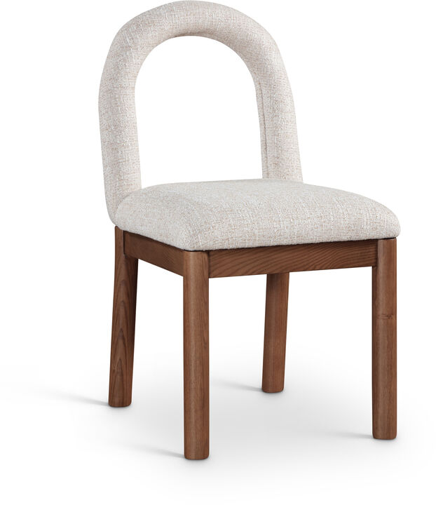 Meridian Furniture Conrad Beige Linen Textured Fabric Dining Chair
