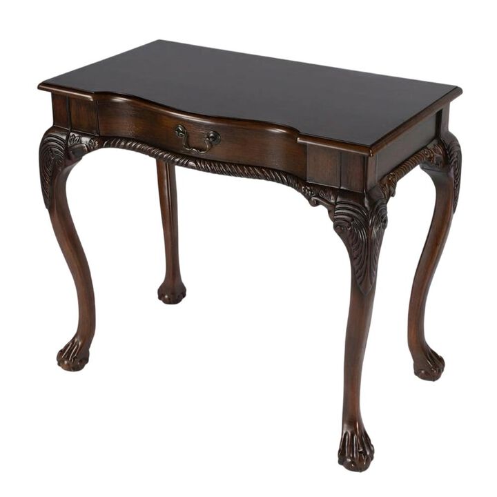 Starlight Canyon Home Vintage Vanity Desk, Solid Wood Writing Desk with Cherry Veneer Finish