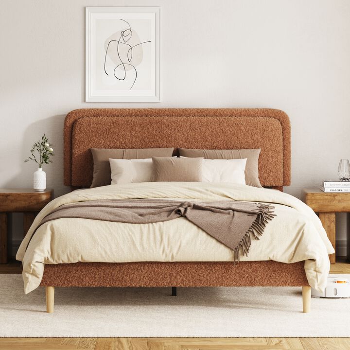 Sarick Plush Upholstered Platform Bed