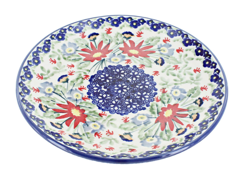 Blue Rose Polish Pottery Susanna Dessert Plate