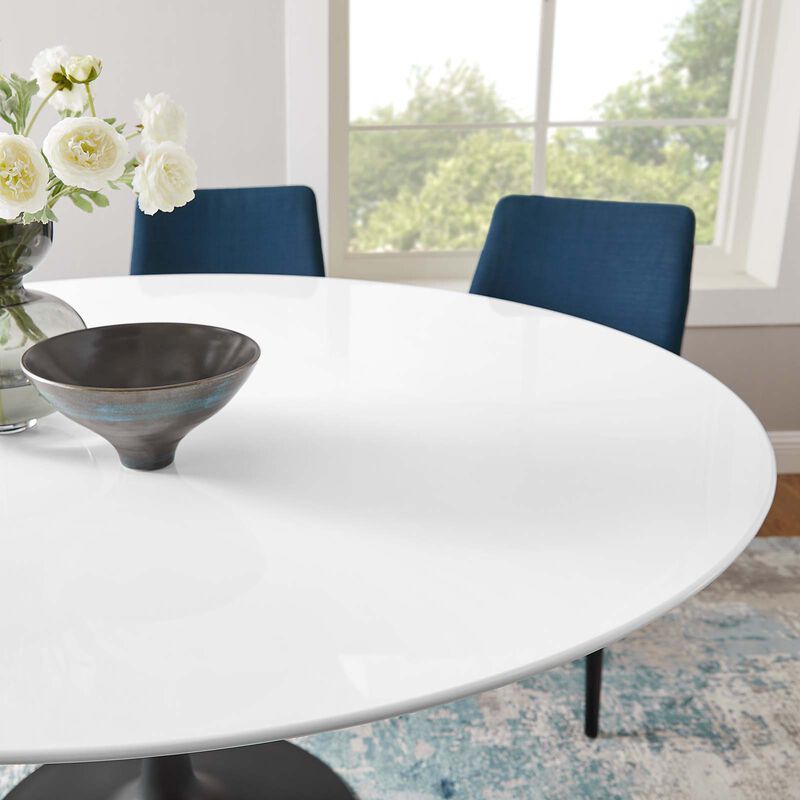 Modway - Lippa 60" Round Dining Table Black White