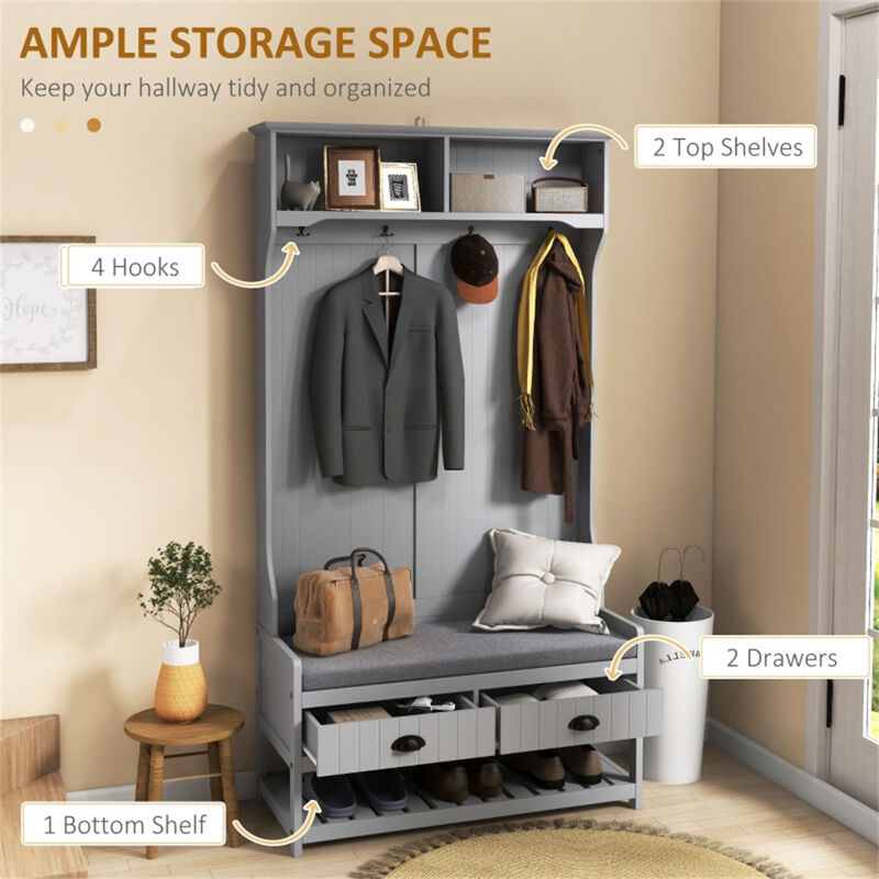 Modern Coat Rack Stand Ideal For Entryway And Hallway image number 2