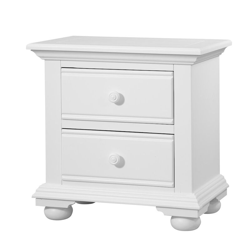 American Woodcrafters Cottage Traditions 2-Drawer Nightstand - White Cottage