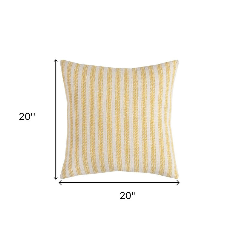Ticking Stripe Throw Pillow &ndash; Decorative Cushion for Sofa, Bed, or Living Room image number 3