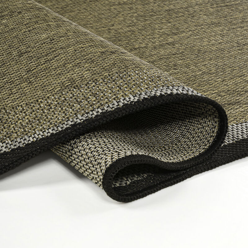 Wyatt Modern Rustic Abstract Indoor/Outdoor Shaped Area Rug