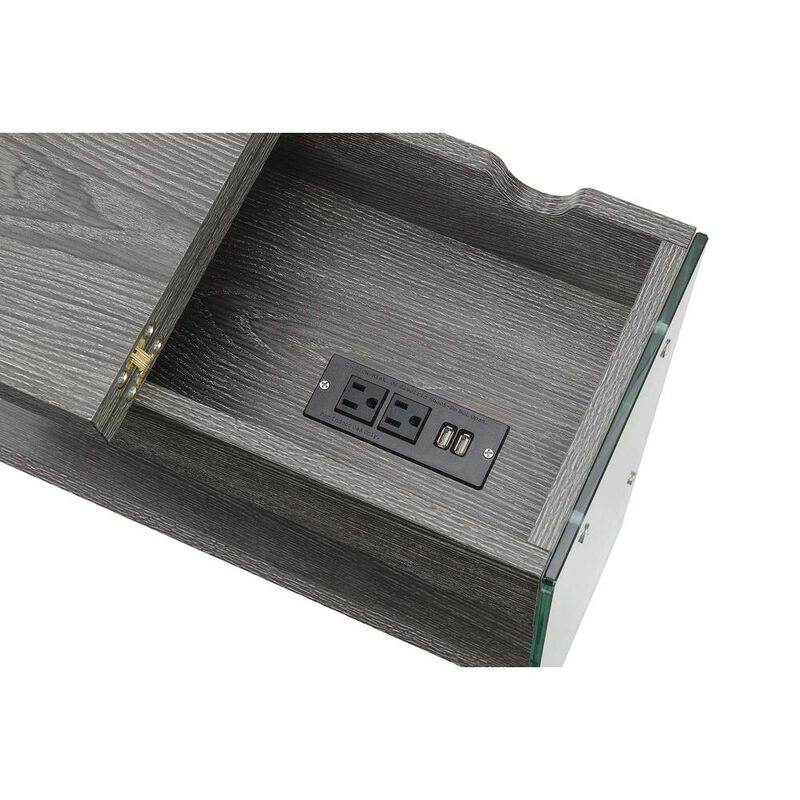 Convenience Concepts SoHo Electric Flip Top End Table