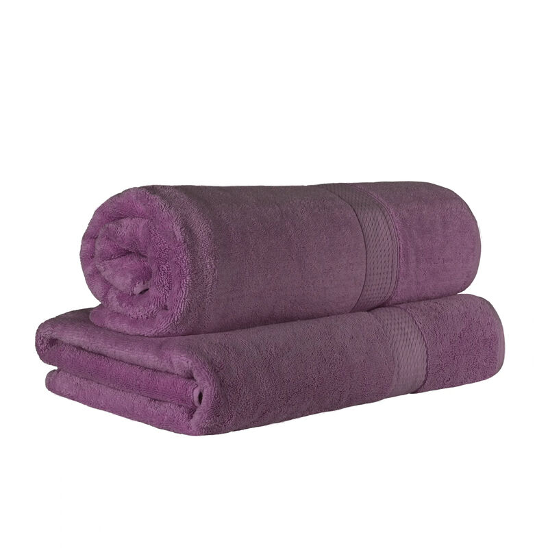 Egyptian Cotton Plush Bath Sheet Set of 2, Soft Absorbent Towels image number 0