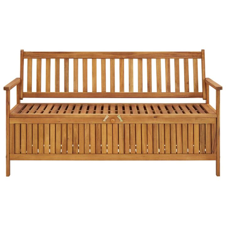 vidaXL Garden Storage Bench 58.3" Solid Acacia Wood
