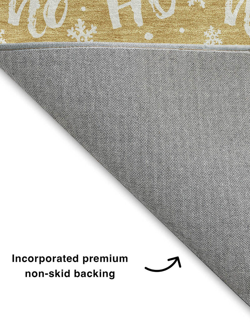 Merry & Bright MY22 Gold 8' Round Rug