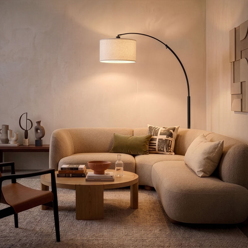 Logan Black LED Floor Lamp image number 2