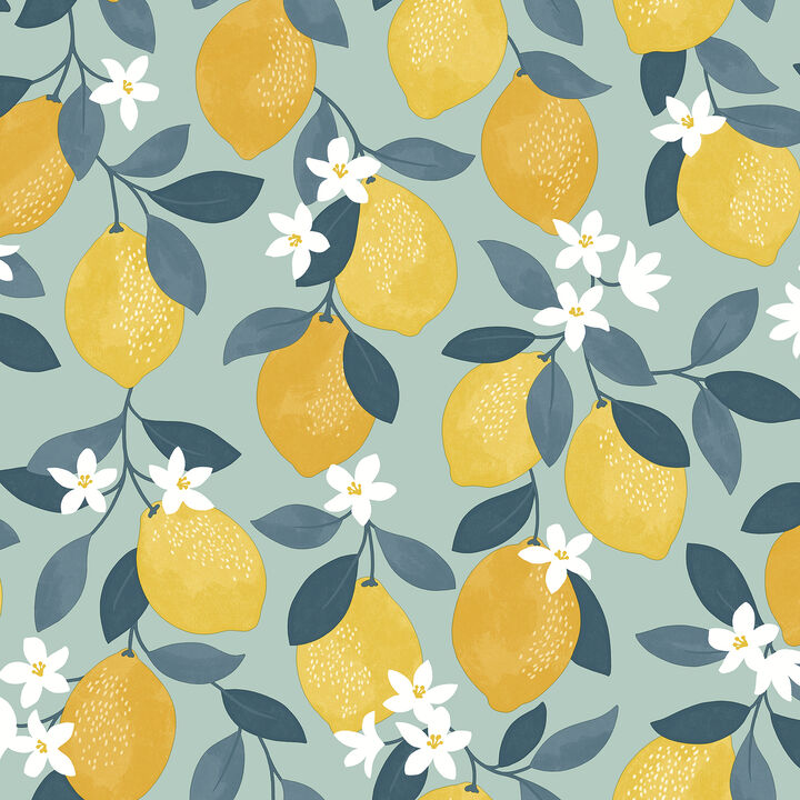 Inigo Seafoam Sicily Fruits Wallpaper