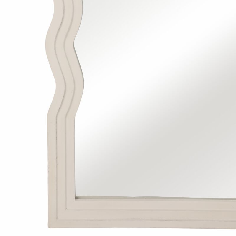 24x64 Layered Curvy Leaner Mirror, White image number 3