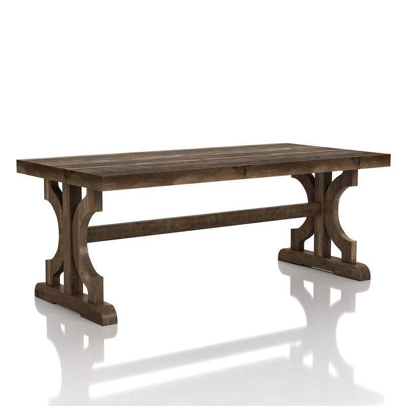 ENITIAL STAR Birch Farmhouse Wood Coffee Table in Reclaimed Oak
