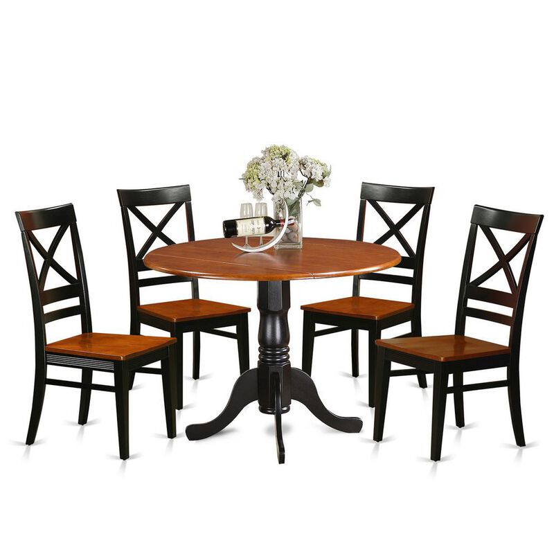 5 PC Kitchen Table set-Dining Table and 4 Wooden Kitchen Chairs