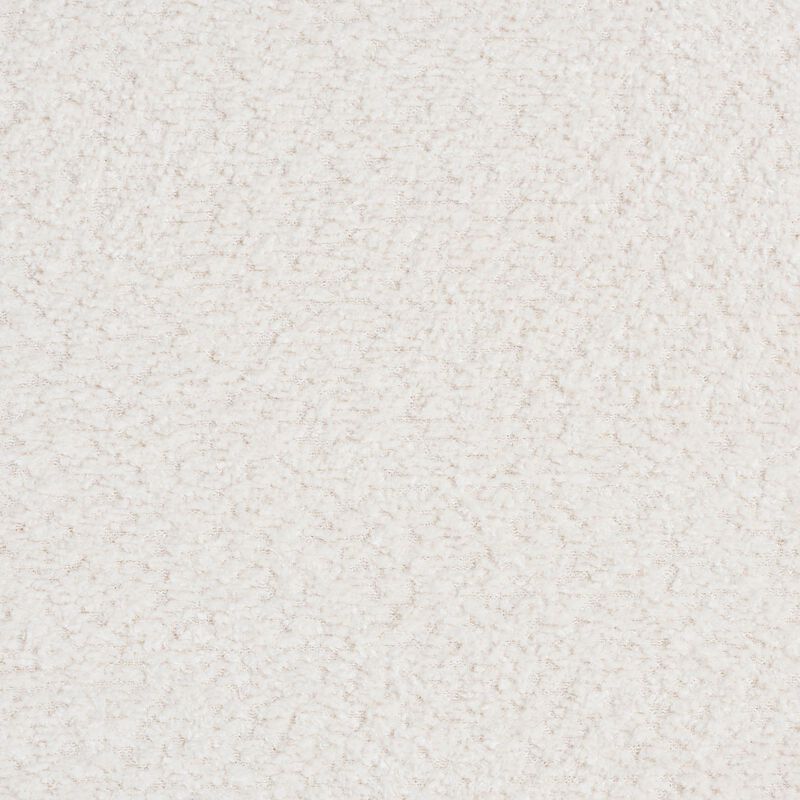 Baxton Studio Bonilla Modern White Teddy Bear Fabric And Rubberwood 2 Drawer Nightstand