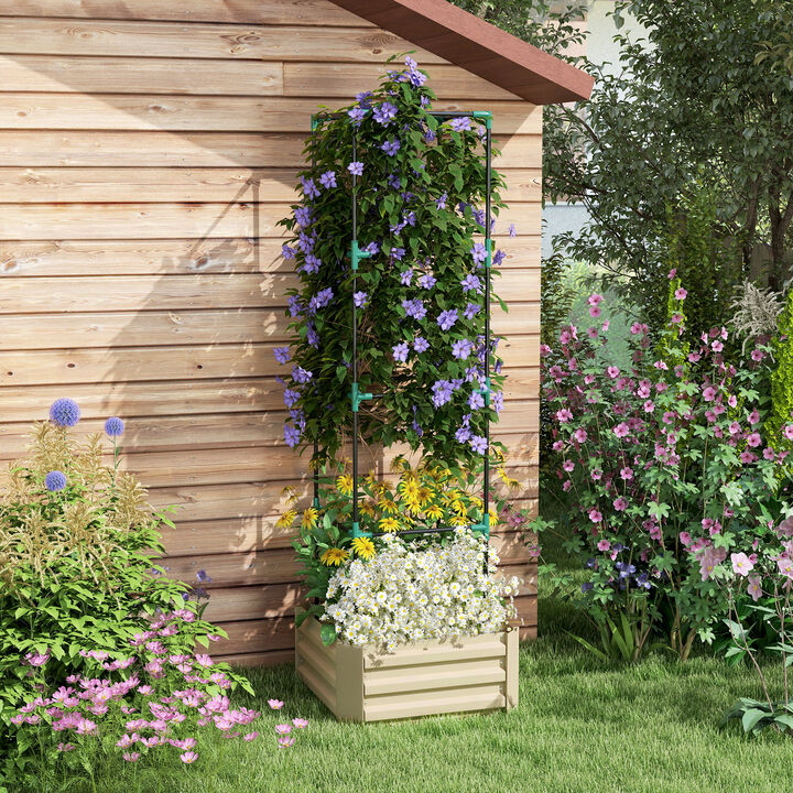 Hivvago Elevated Garden Bed with Integrated Vine Support